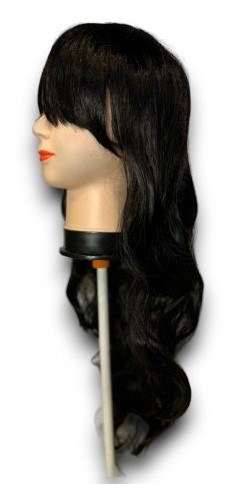 Visokokvalitetna ženska perika - crna 80 cm